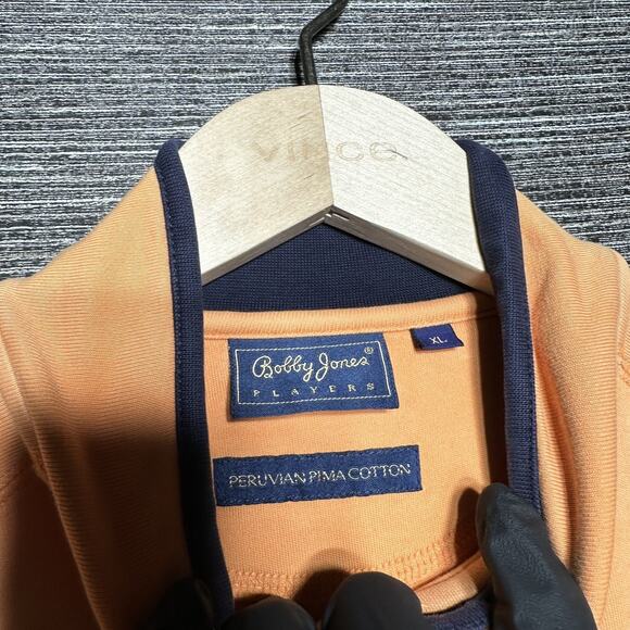 Bobby Jones Sweater Men's XL Orange 1/4 Zip Pullover 2008 US Open Torrey Pines - Picture 4 of 16